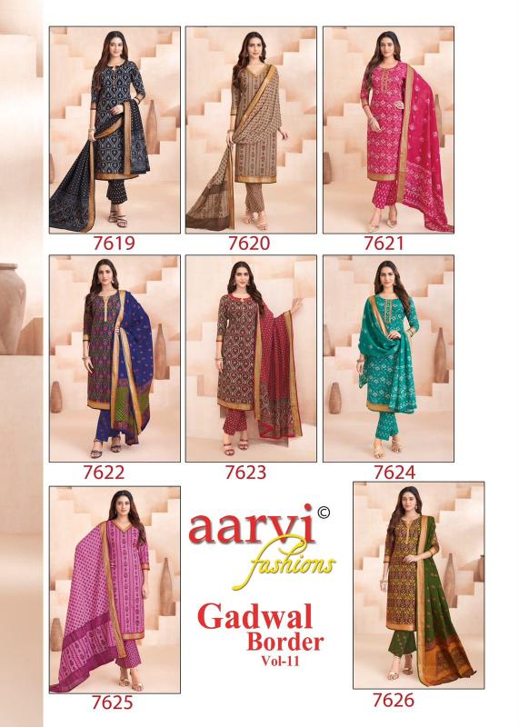 Aarvi gadwal border vol-11 jaipuri kurtis wholesale in mumbai